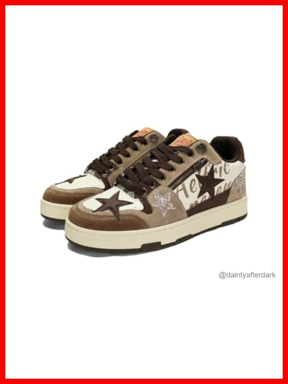Platform Sneakers Color Block Patchwork Leather Lace-up Casual Skate Shoes
